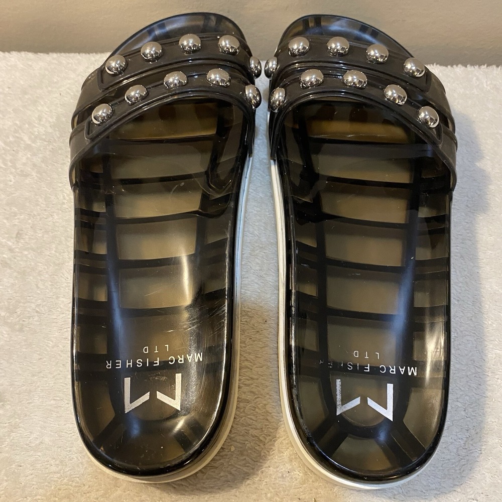 Marc Fisher LTD Womens 9 Trent Embellished Flats Slide Sandals Shoes BHFO5675‎
